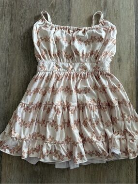 Sweet Honey Hawaii Cream Floral Tiered Sundress